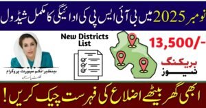 BISP Payment Schedule November
